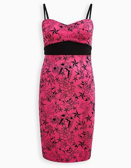 🎀Betsey Johnson Pink Tattoo Dress - Picture 4 of 7